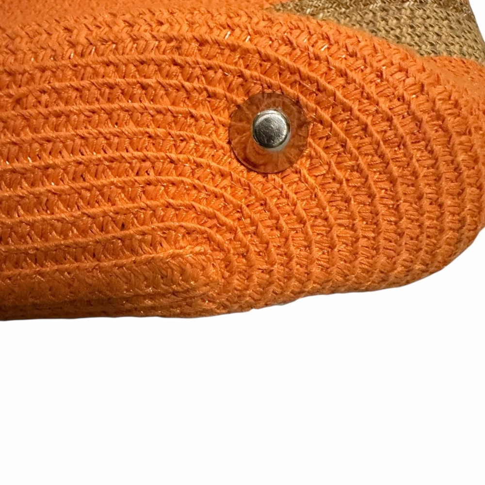 PRITZI/Orange & Tan/ Bohemian-Summer Woven Handbag - Picture 5 of 15